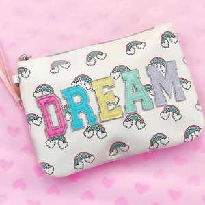 Miss Gwen’s OMG Accessories DREAM Rainbow Cloud Cosmetic Pouch Clutch Wristlet
